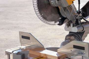 Miter saw for cutting wood to achieve the desired angle.