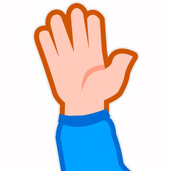 Raise your hand, speak, signal, express, smile, happy, happy, outstanding, express, communicate, say hello, meet, socialize, communicate, goodwill, enthusiasm,