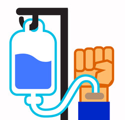 Obraz premium Infusion, medical treatment, hospital, blood donation, treatment, treatment, blood replenishment, doctor, medical care, blood, rescue, blood type, health, good, stick, good, medicine, vaccine, case, i