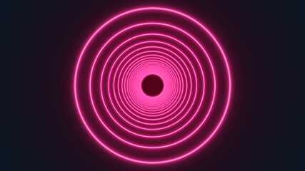 Blue and purple neon circles abstract futuristic hi-tech motion background. Video animation Ultra HD 4K 3840x2160	
