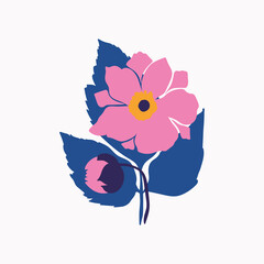 Botanical garden floral plants. Colorful flat vector illustration. Abstract contemporary modern trendy vector illustration. Perfect for posters, instagram posts, stickers.