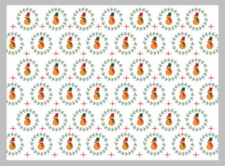 christmas background pattern with snowman wearing scarf for poster and banner