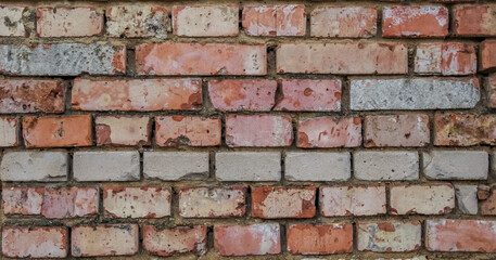 Obraz premium Wall built of jointed bricks, close-up