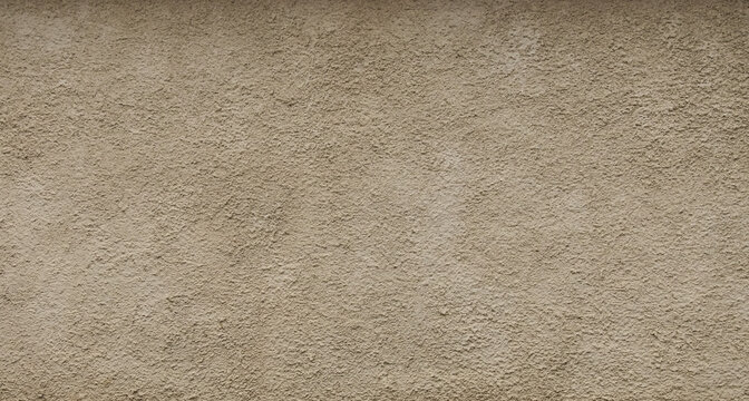 Exterior wall with coarse plaster finish