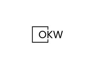 Fototapeta premium OKW letter initial logo design vector illustration