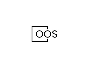 OOS letter initial logo design vector illustration