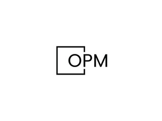 Obraz premium OPM letter initial logo design vector illustration