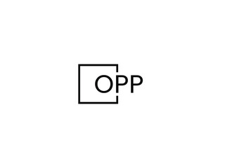 OPP letter initial logo design vector illustration