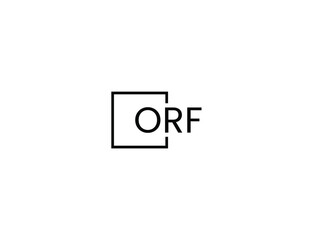 ORF letter initial logo design vector illustration