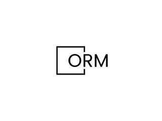 ORM letter initial logo design vector illustration
