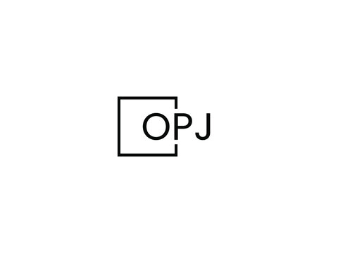 OPJ letter initial logo design vector illustration