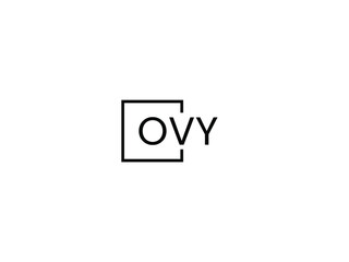 Obraz premium OVY letter initial logo design vector illustration