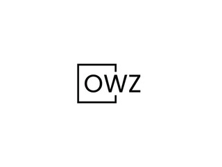 Obraz premium OWZ letter initial logo design vector illustration