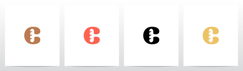 Baguette On Letter Logo Design C