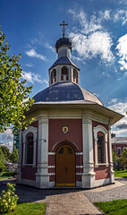 Fototapeta na wymiar St. George the Victorious church. Donskoy monastery in Moscow, Russia
