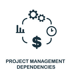 Dependencies icon. Monochrome sign from project management collection. Creative Dependencies icon illustration for web design, infographics and more