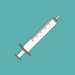 Syringe vaccine. grafting vector illustration