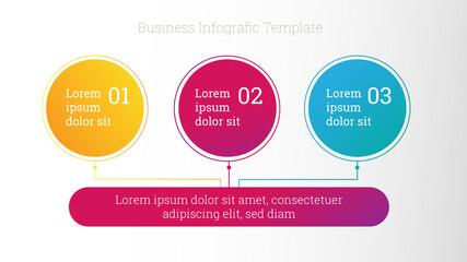 Fototapeta premium business infographic template with three steps. Template for presentation