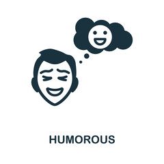 Humorous flat icon. Colored sign from positive attitude collection. Creative Humorous icon illustration for web design, infographics and more