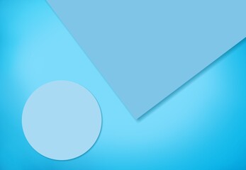 Abstract light blue color background. geometric round shape podium for product display