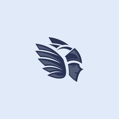 Fototapeta na wymiar simple valkyrie logo. vector illustration for business logo or icon