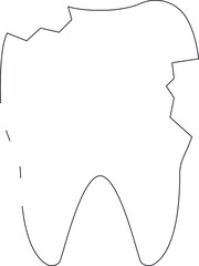 dental icons broken teeth and teeth