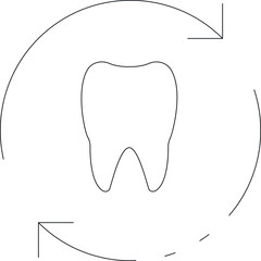 dental icons tooth and teeth