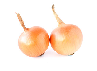 Fototapeta premium fresh onions isolated on a white background