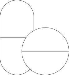 diabetes control icons pill  and diagnostic