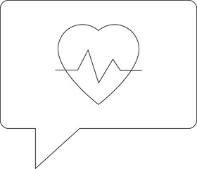 diabetes control icons heartbeat  and pulse