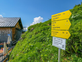 Zillertal - Wanderschild auf dem Berliner Höhenweg