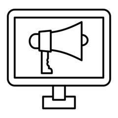 Vector Campaign Outline Icon Design