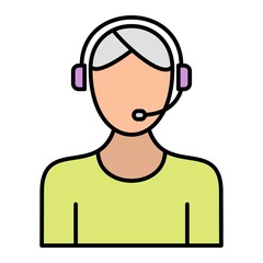 Vector Commentary Filled Outline Icon Design