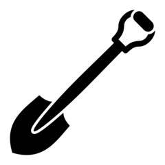 Vector Shovel Glyph Icon Design