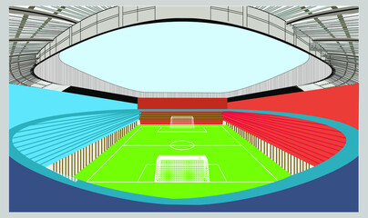 Fototapeta na wymiar Vector illustration for Football Stadium EPS10