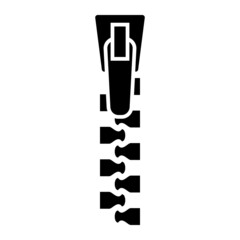 Vector Zipper Glyph Icon Design