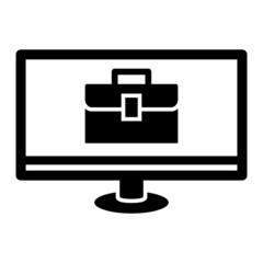 Vector E Business Glyph Icon Design