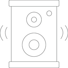 birthday party icons loudspeaker and woofer