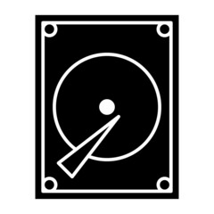 Vector Hard Disk Glyph Icon Design