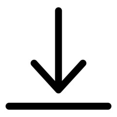 Vector Download Glyph Icon Design