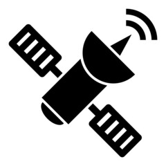 Vector Satellite Glyph Icon Design