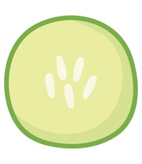 Obraz premium cucumber slice icon