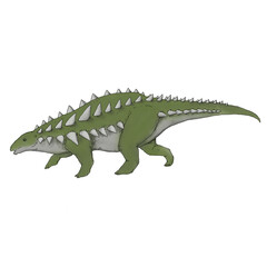 Realistic illustration of a dinosaur of the acanthopolis species