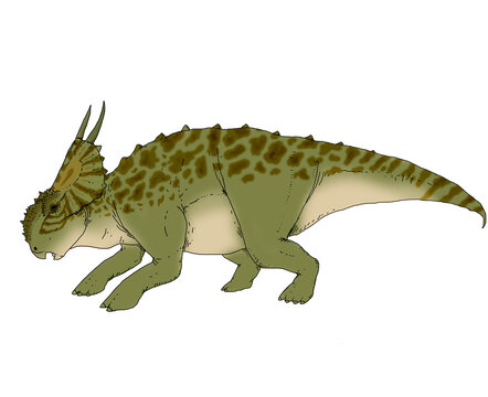Realistic illustration of a dinosaur of the achelosaurus species