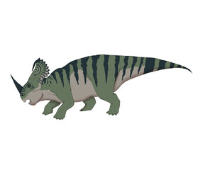 Realistic illustration of a dinosaur of the monoclonius species