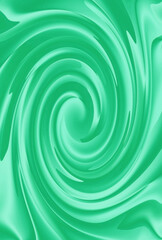 Illustration of gradient sea foam green abstract spiral shape