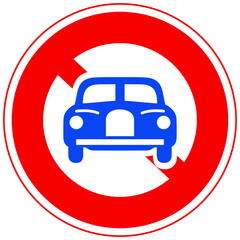 日本の道路標識（二輪の自動車以外の自動車通行止）