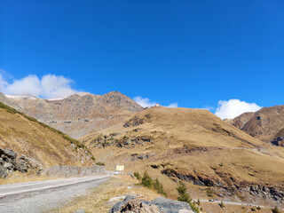 Amazing panorama view of the highest road in the Romanian