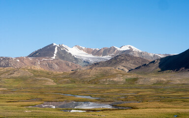 Majestic glaciers in Kyrgyzstan's highlands.