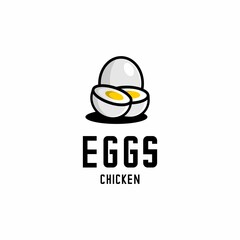 chicken egg logo illustration vector